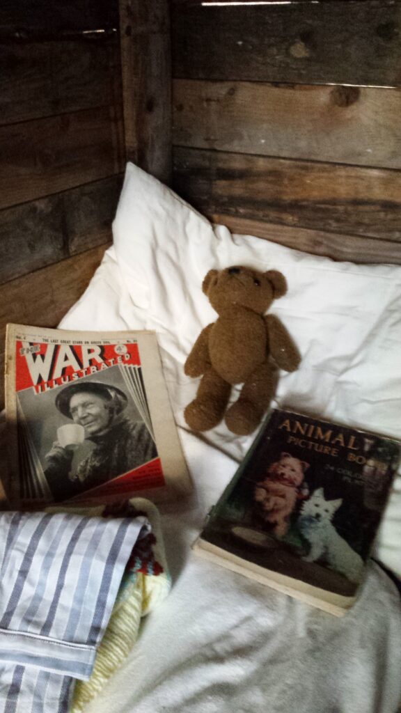 WW2 air raid shelter bed closeup Army Museums Ogilby Trust AMOT 2024 Grants - SOFO - Interpretation for younger audiences